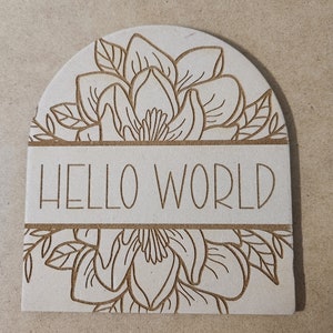 Hello World | New born Photo | Arch Birth Announcement