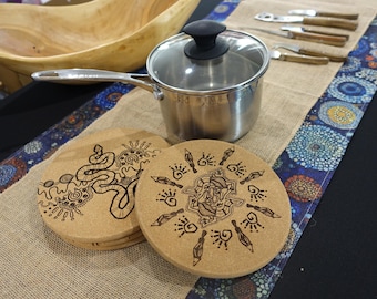 Varios tapetes resistentes al calor diseñados por aborígenes / utensilios de cocina / agarraderas para ollas / tótems