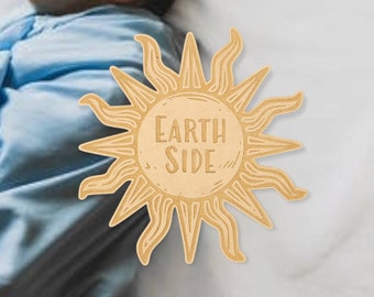 Earth Side Photo Prop | Planet, sun, space | Newborn Birth Announcement