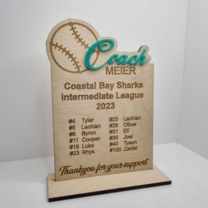 Team Plaque&#39;s | coach gift | sporting plaque | team sport