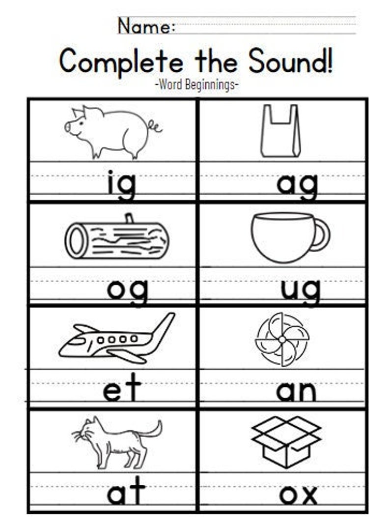 Beginning Sounds Worksheet First Grade Education Teachers Sound Words