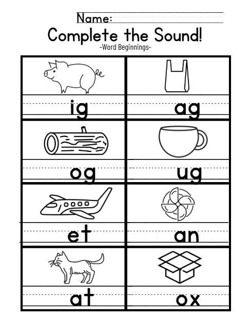 Beginning Sounds Worksheet First Grade Education Teachers Sound Words ...