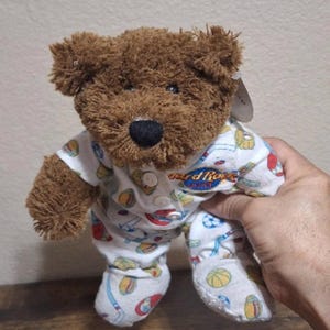 1999 Sports Theme Hard Rock Cafe Hotel Las Vegas Teddy Bear Plush