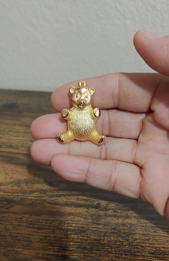 Vintage Winnie The Pooh Gold Plated Pendant