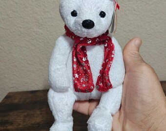 Ty Beanie Baby “2000 Holiday Teddy” the White Holiday Bear Wearing