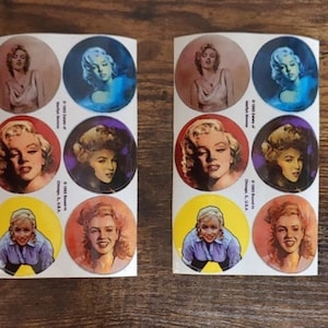 1983 Marilyn Monroe Sticker Sheets