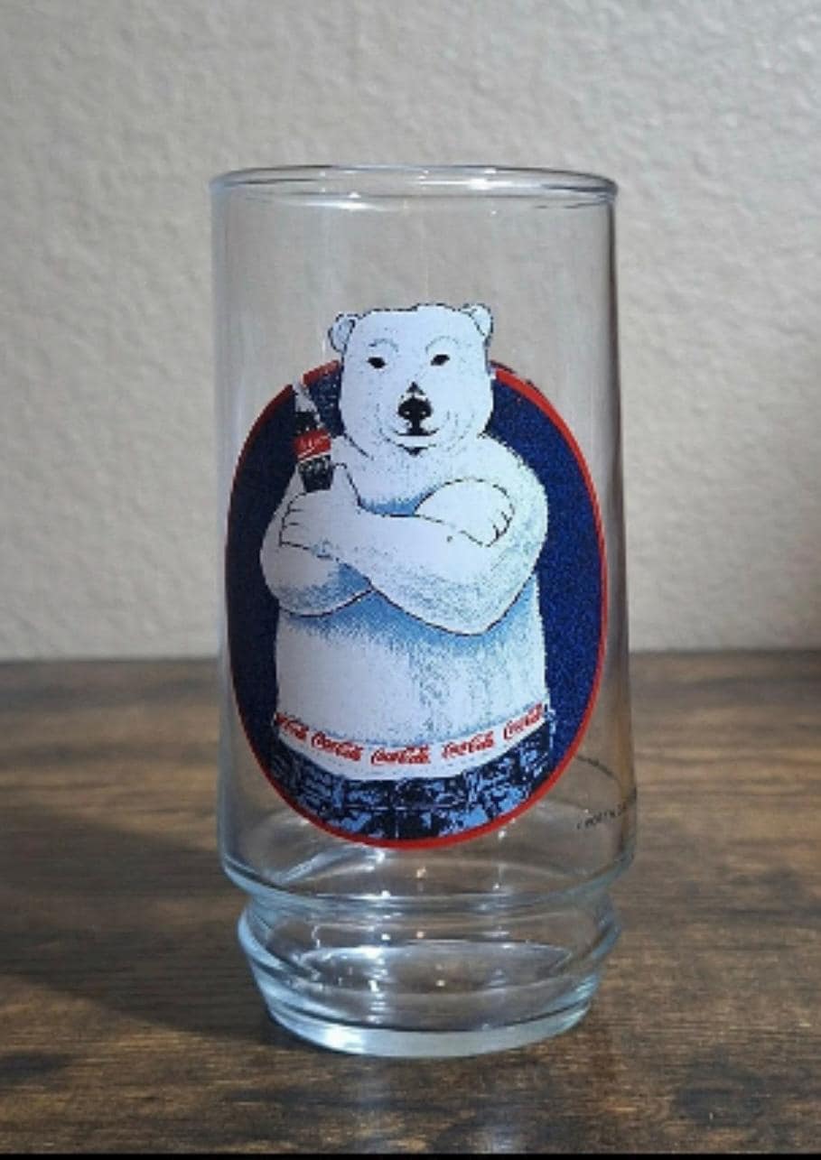 1997 Coca Cola Polar Bear in Jeans' Attitude Drinking Glass - Etsy