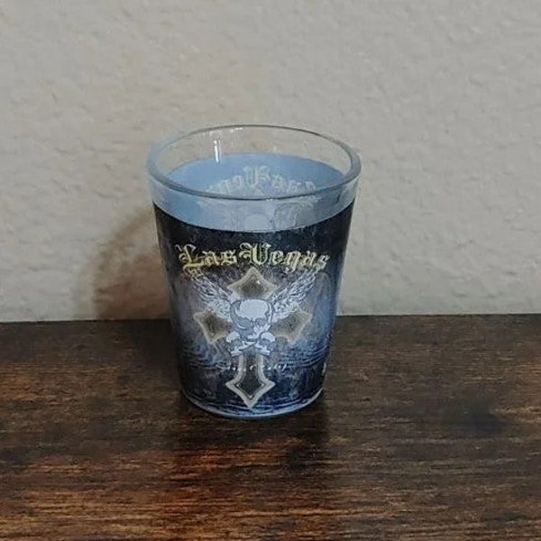 Las Vegas Skull With Wings Shot Glass