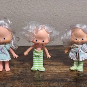 3 Vintage 1979 Strawberry Shortcake Angel Cake Dolls