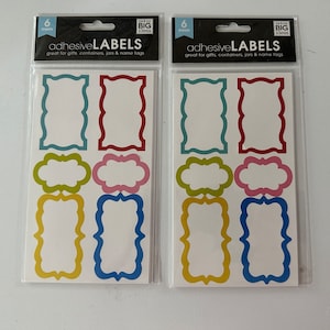 Adhesive Labels, COLORFUL BRACKET  - 36 pcs per pack