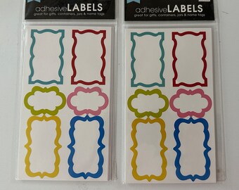 Adhesive Labels, COLORFUL BRACKET  - 36 pcs per pack