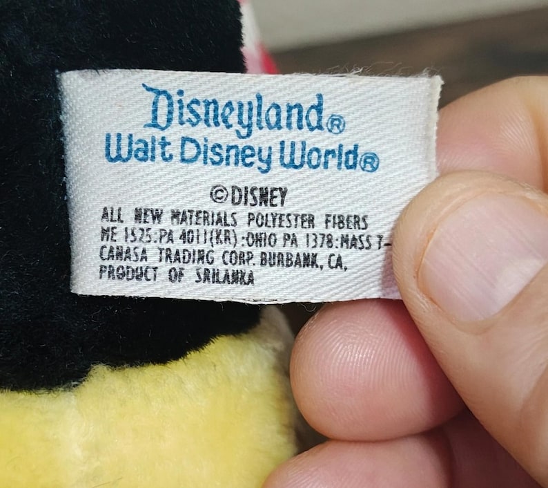 1980's/90's Disneyland Minnie Mouse Plush imagem 8