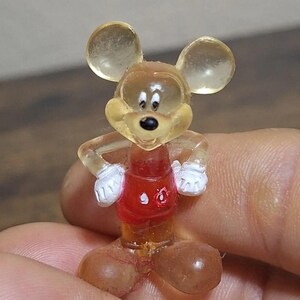 1970’s Rare Mickey Mouse Clear Lucite Acrylic Resin Figurine bild 8