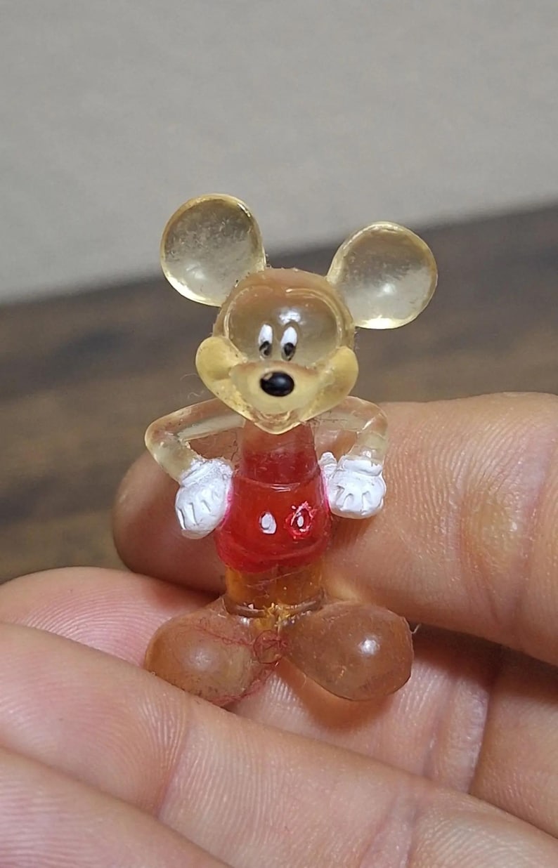 1970’s Rare Mickey Mouse Clear Lucite Acrylic Resin Figurine bild 8