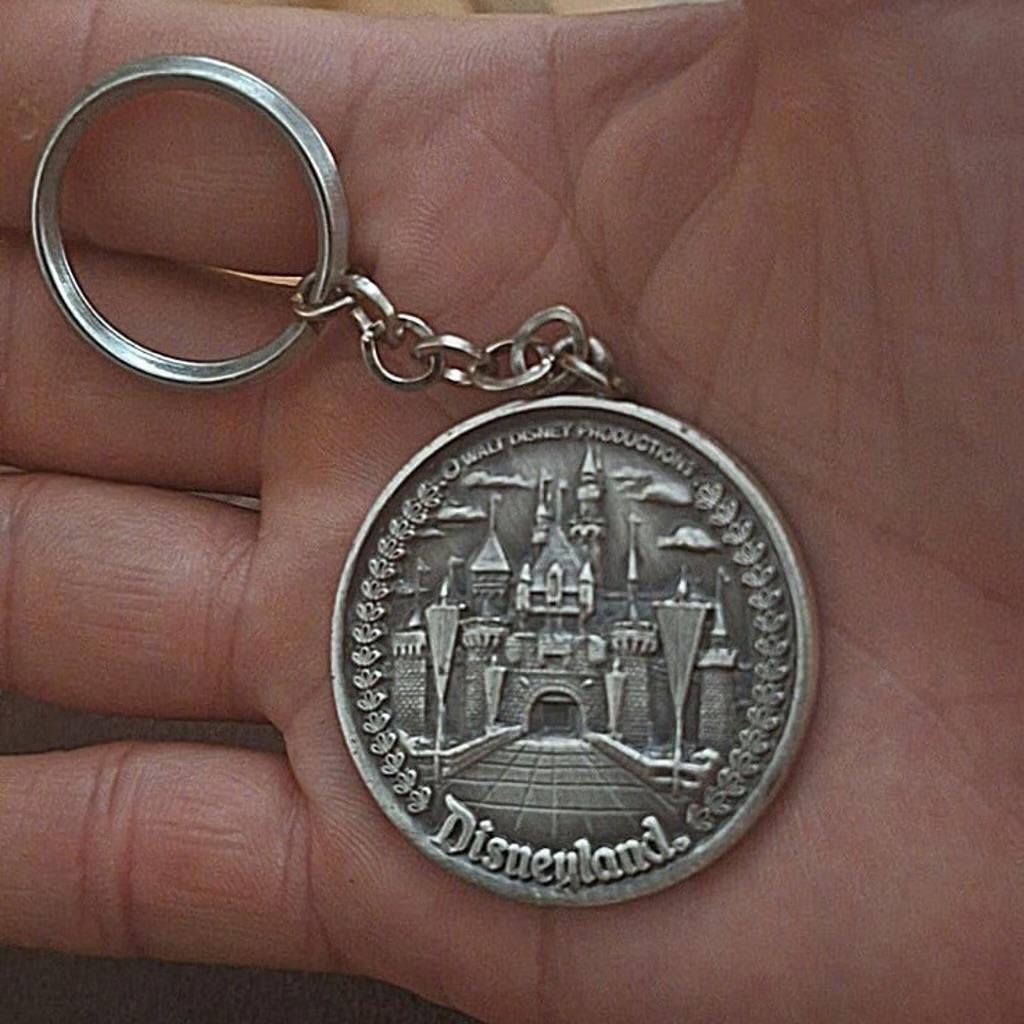 60s/70s Walt Disney Disneyland Pewter Coin Keychain - Etsy
