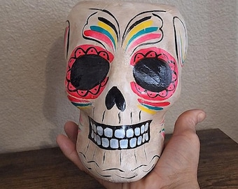 Handpainted Dia De Los Muertos/Day Of The Dead/Sugar Skull Mug Style Planter
