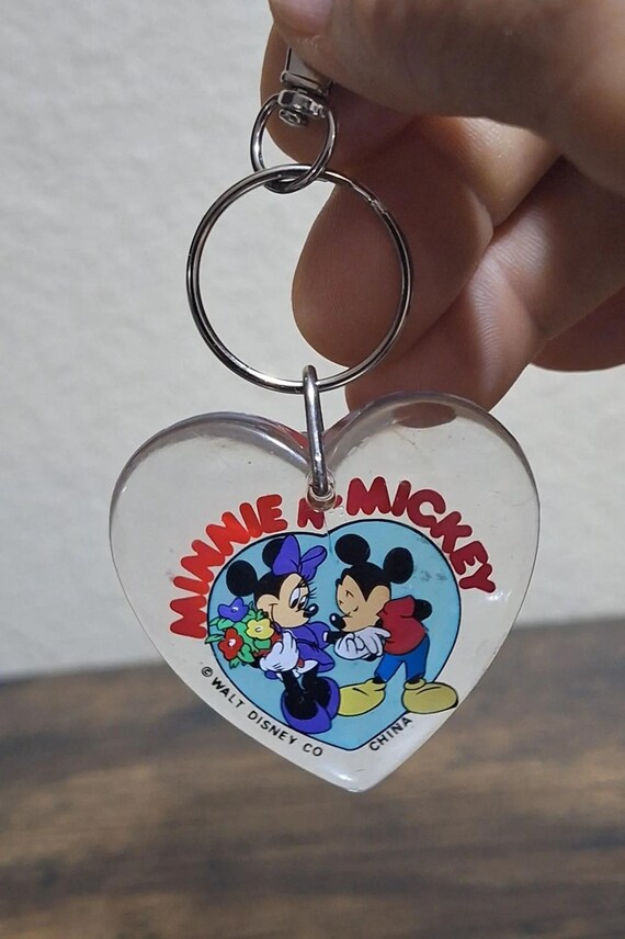 1990’s Mickey & Minnie Mouse Heart Shaped Keychain