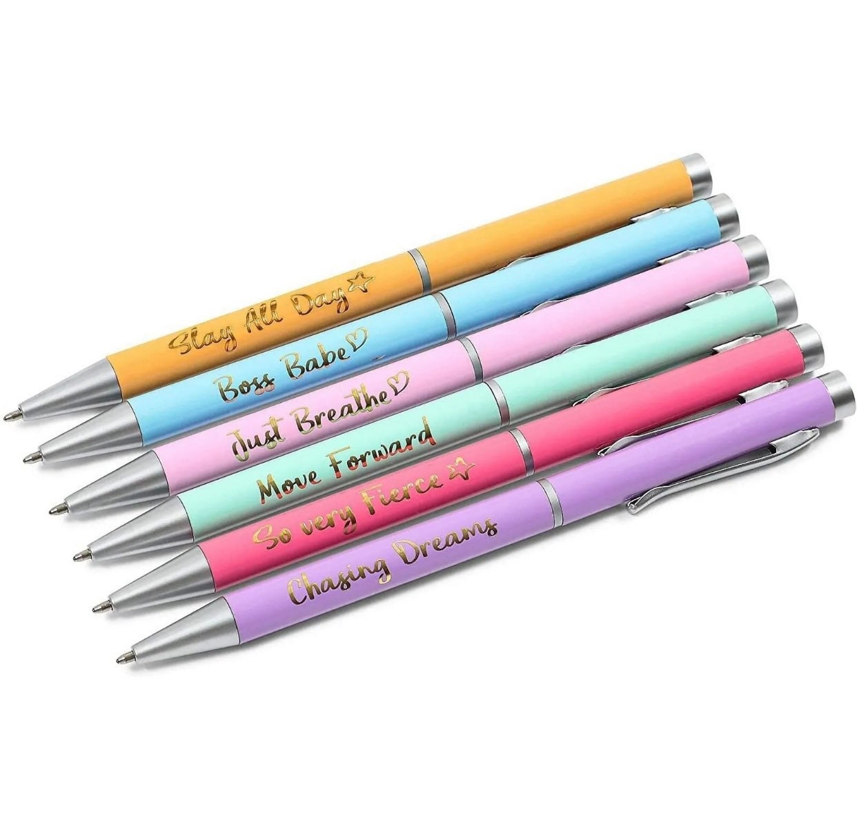  50Pcs Inspirational Pens in Bulk, Funny Ballpoint