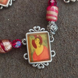 1990s Retired Brighton Silver Plate Portrait Link Bracelet (Peace & Joy Series) image 6