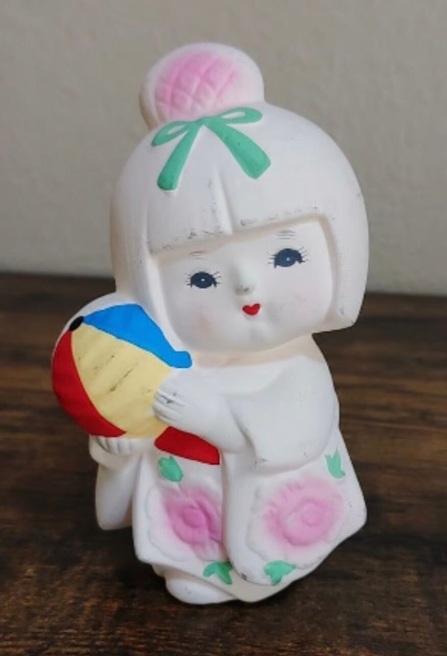 工芸品 Japanese Hakata Doll Rare Collectible Japanese Hakata Doll Collectible Mother Holding Child | eBay