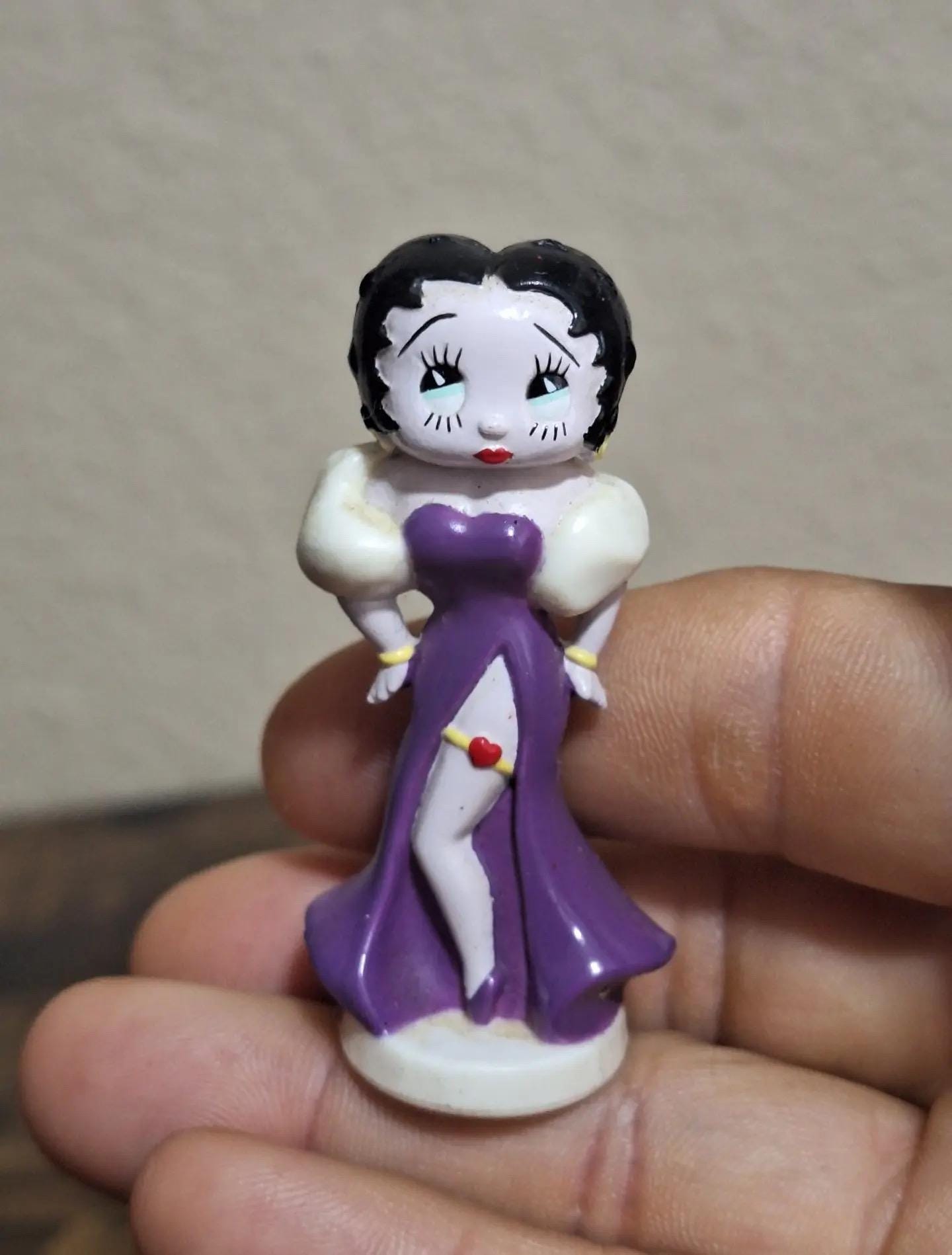 1996 Betty Boop Wearing A Purple Dress Rubber Figurine - Etsy