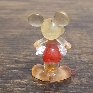 1970’s Rare Mickey Mouse Clear Lucite Acrylic Resin Figurine bild 5