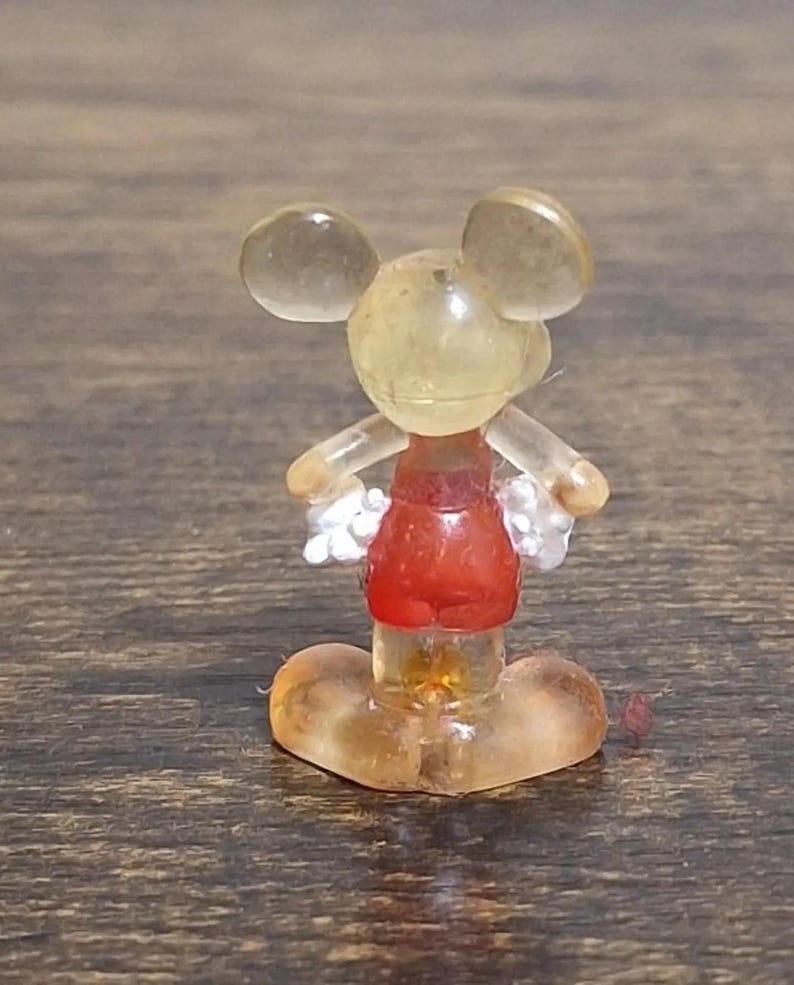 1970’s Rare Mickey Mouse Clear Lucite Acrylic Resin Figurine bild 5