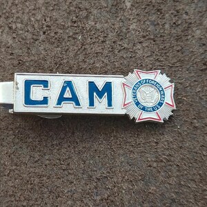 1960s Veterans of Foreign Wars (VFW) Silver Tone Tie Bar/Tie Clip afbeelding 6