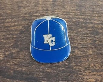 70s-80s Baseball Cap Glass Over Enamel Pin