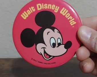 80's Walt Disney Productions Mickey Mouse Red Disneyland Pin