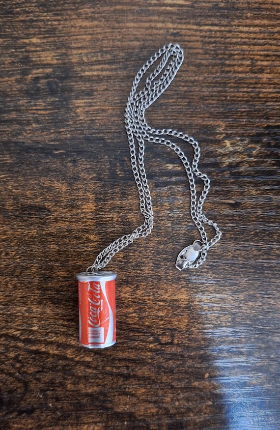 70s Coca Cola Can Drink Novelty Necklace