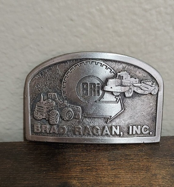 Vintage BRAD RAGAN, Inc. BRI Equipment Belt Buckle - image 1