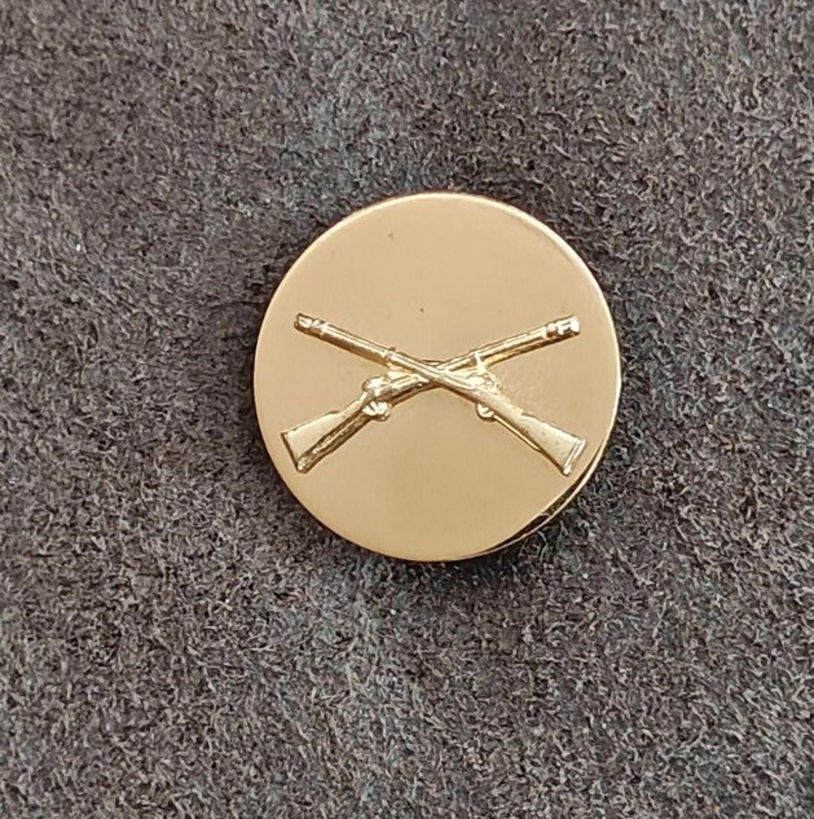 1940's WW II US Infantry Crossed Rifles Brass Pin - Etsy
