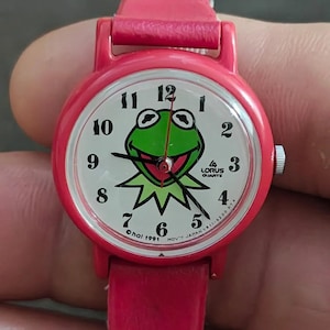 1991 Lorus Kermit The Frog Muppets Women&#39;s Red Watch