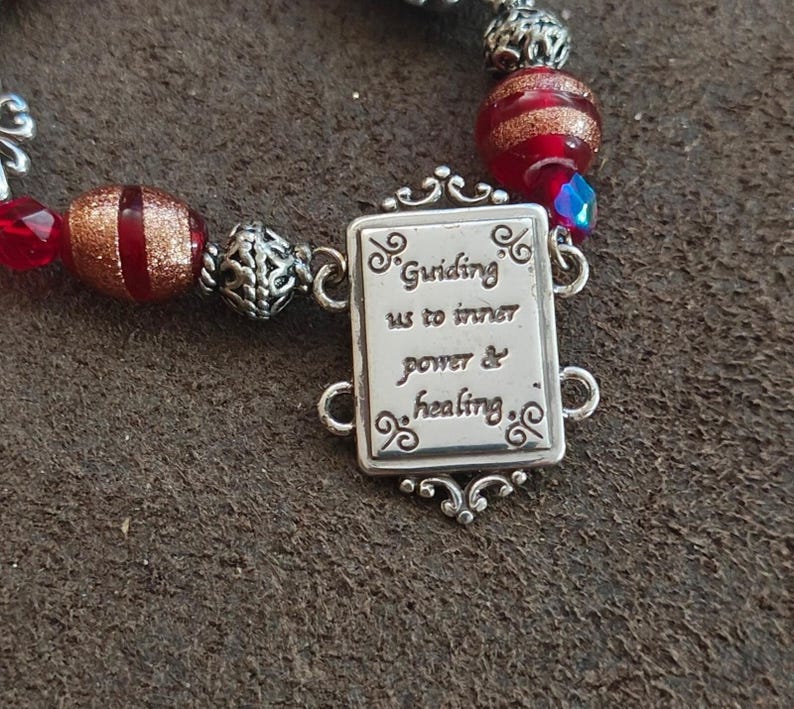 1990s Retired Brighton Silver Plate Portrait Link Bracelet (Peace & Joy Series) image 5