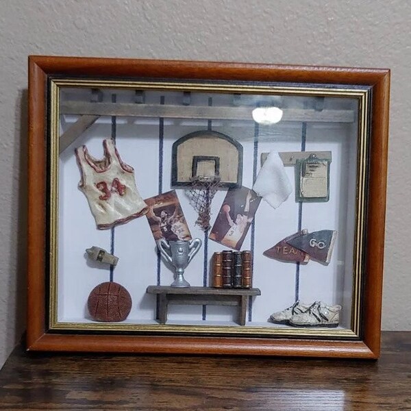 Basketball Picture Frame With Shadow Box Etsy