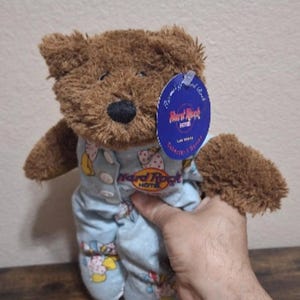 1999 Duck Themed Hard Rock Cafe Hotel Las Vegas Teddy Bear Plush