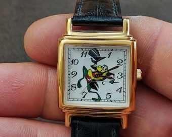 Vintage Michigan J Frog Warner‎ Bros 24mm Ladies Watch Not Working For Repair Warner Bros Michigan J Frog Logo PNG Transparent & SVG  main image 3