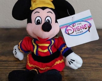 1990's Nutcracker Mickey Mouse Beanbag 9" Plush Doll