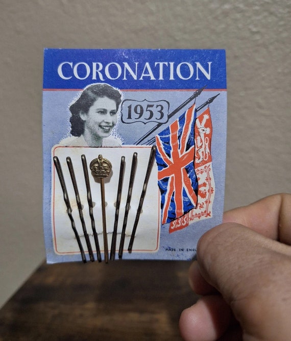 1953 Queen Elizabeth II Coronation Souvenir Hairpi