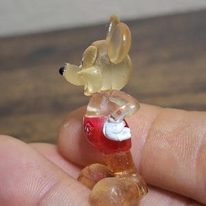 1970’s Rare Mickey Mouse Clear Lucite Acrylic Resin Figurine bild 2
