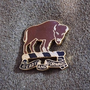 Pin insignia del 10.º Regimiento de Caballería del Ejército de EE. UU. de la década de 1980