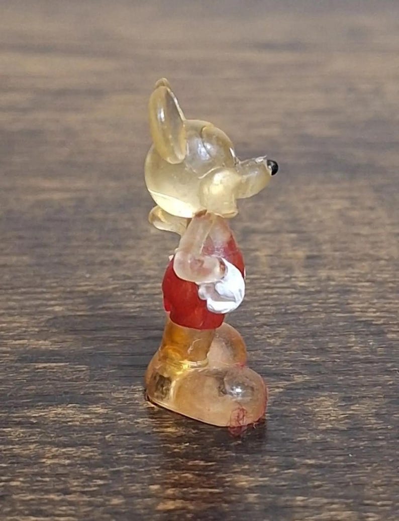1970’s Rare Mickey Mouse Clear Lucite Acrylic Resin Figurine bild 6
