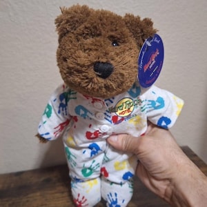 1999 Handprints Hard Rock Cafe Hotel Las Vegas Teddy Bear Plush