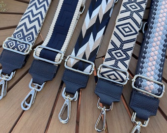 Adjustable bag strap, wide shoulder strap, navy blue shoulder strap, interchangeable strap for bum bags, replacement bag strap. Bag strap.