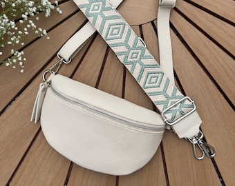 Crossbody Bag ,Bauchtasche mit breitem Gurt, Crossbody Tasche mit breitem Gurt , Bauchtasche Leder mit breitem Gurt, Leder Bauchtasche