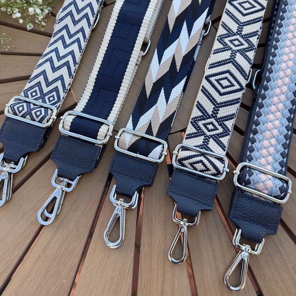 Verstellbare Taschengurt , Breiter Schultergurt, Navy Blau Schulterriemen, Wechselgurt für Bauchtaschen , Ersatz Taschengurt. Bag Strap.