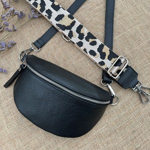 Black and silver bum bag hot sale