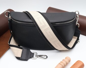 Bauchtasche Leder , Bauchtasche mit Taschenriemen, Umhängetasche, Bauchtasche Damen,  Crossbody bag, purse strap crossbody