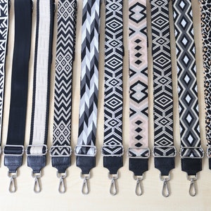 Bag strap, black bag strap, wide shoulder strap, adjustable shoulder strap, interchangeable strap for bum bags, crossbody bag strap